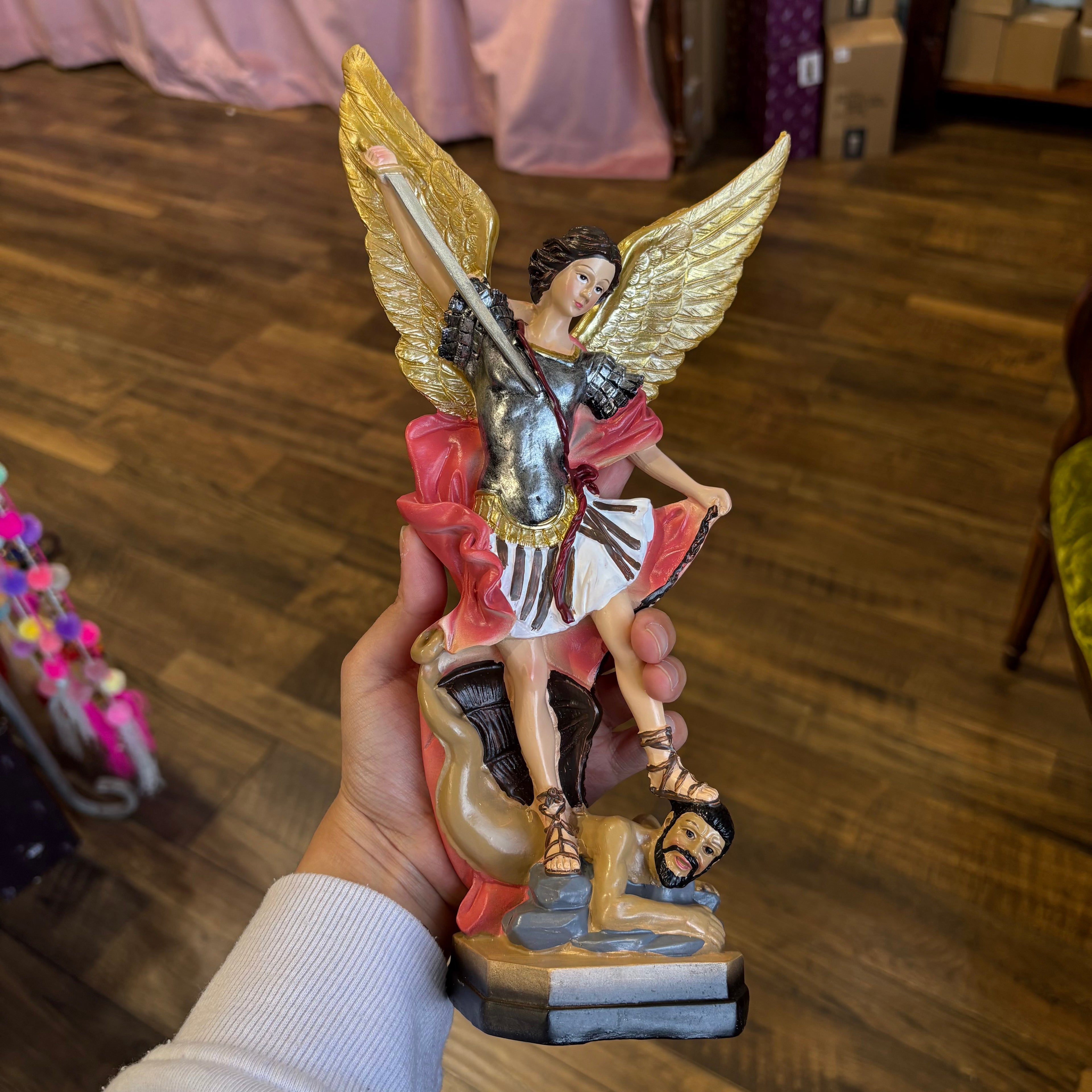 St Michael Colorful Statues