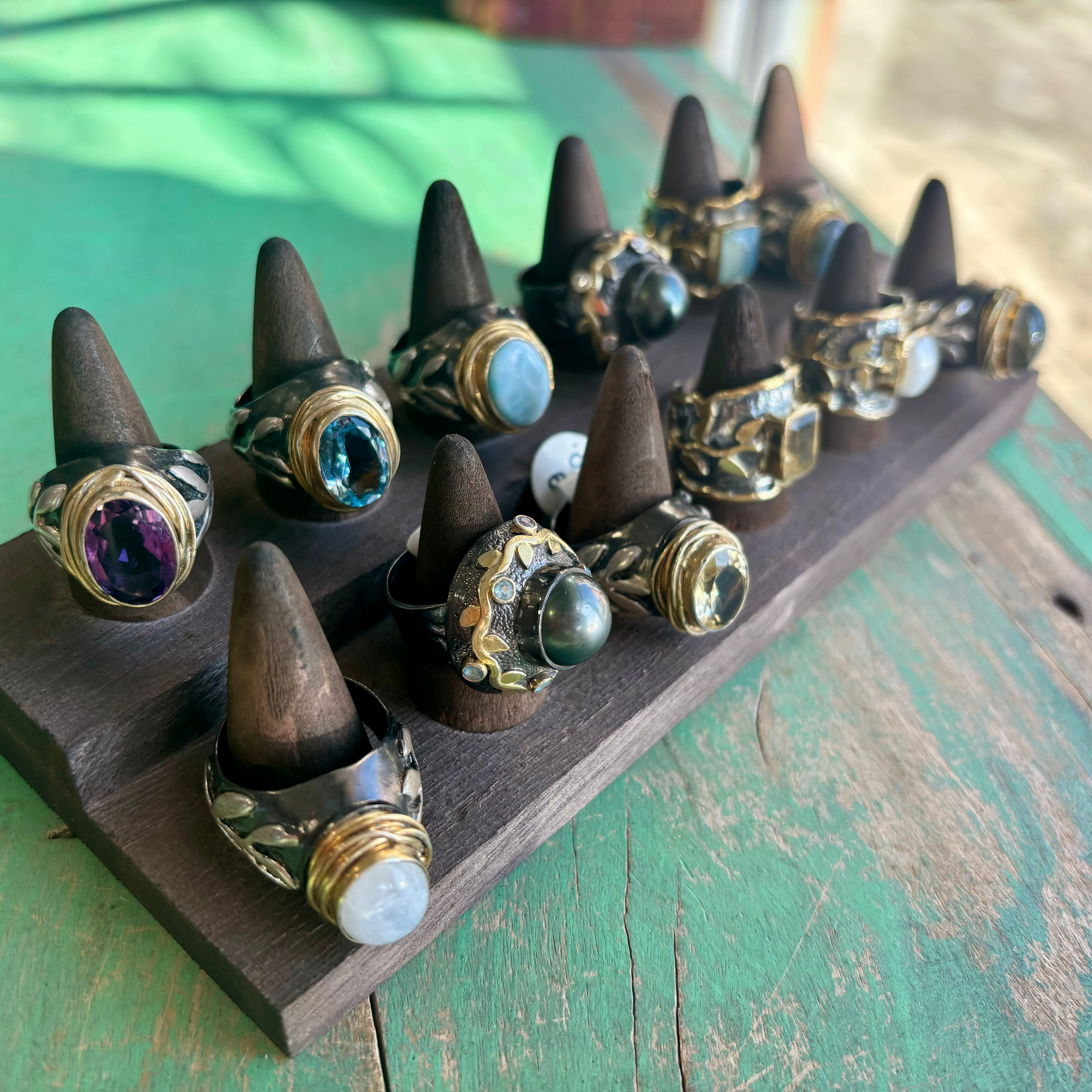 Stems And Gems Adjustable Ring