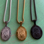 St. Michael “Protect Us” Stainless Steel Necklace – 23”