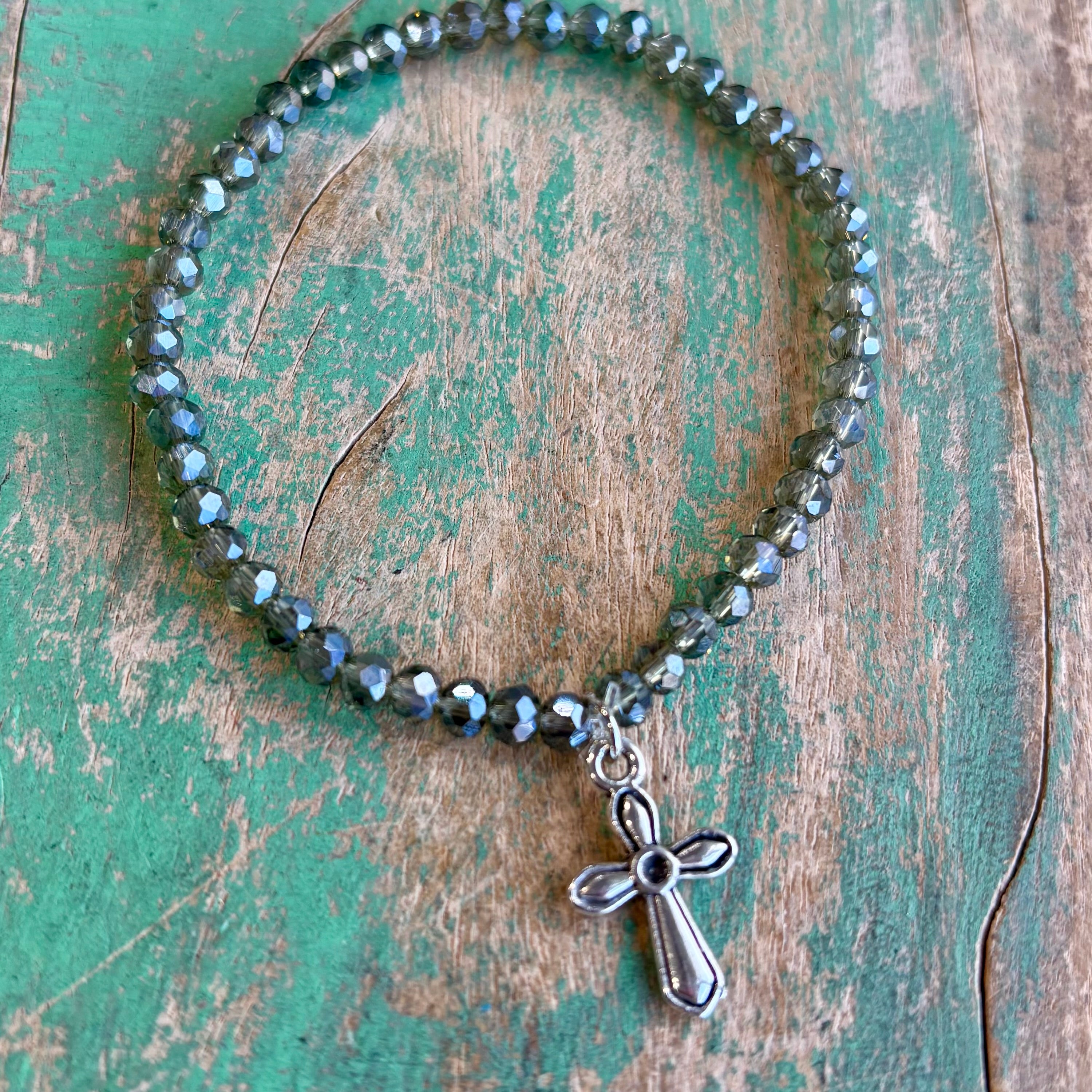 Sweet Crystal Cross Bracelet