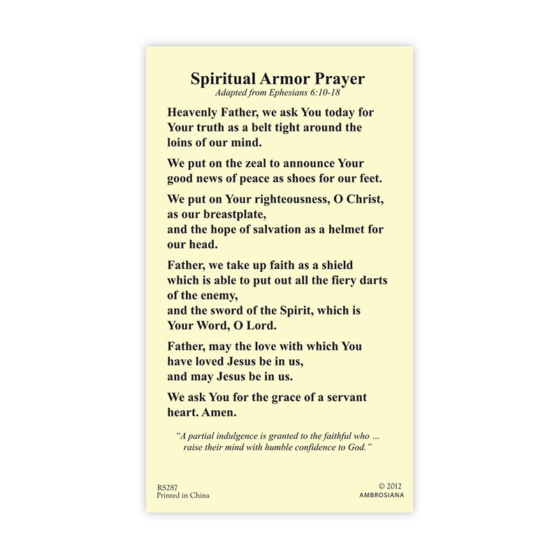 Laminated Saint Prayer Card