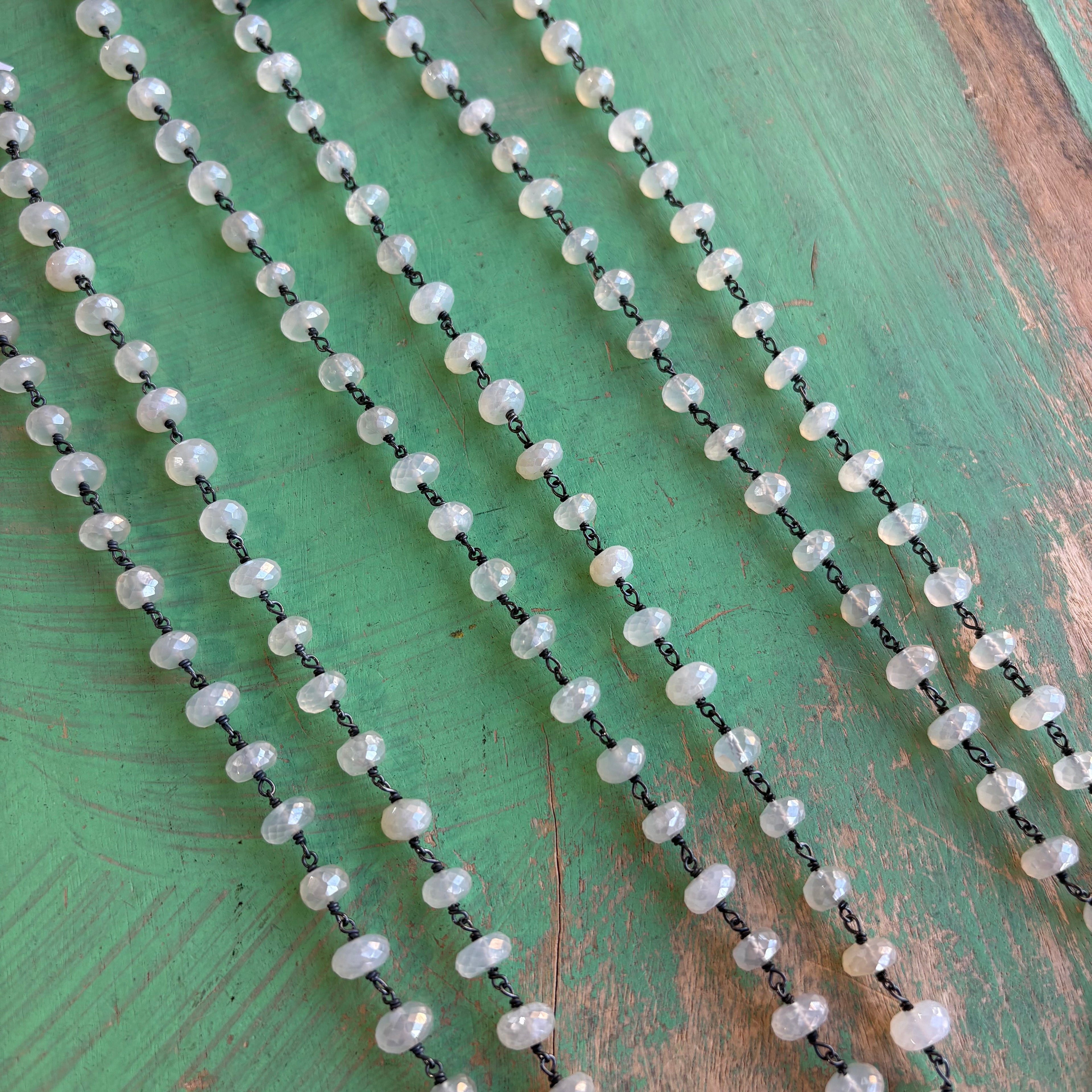 Moonstone Vintage Medal Necklace