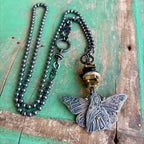 Virgin Mary Butterfly Necklace