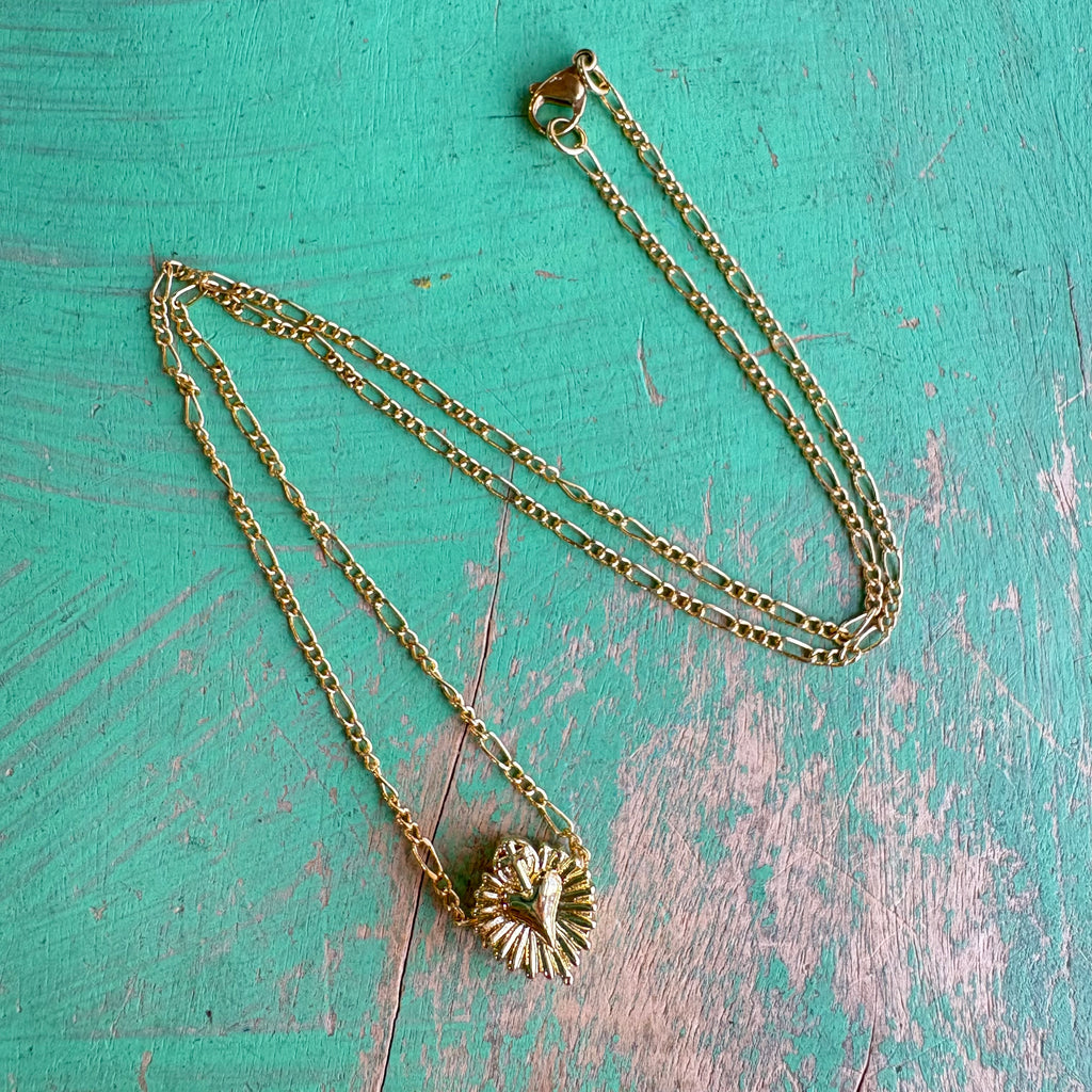 Slider Sacred Heart of Jesus Necklace