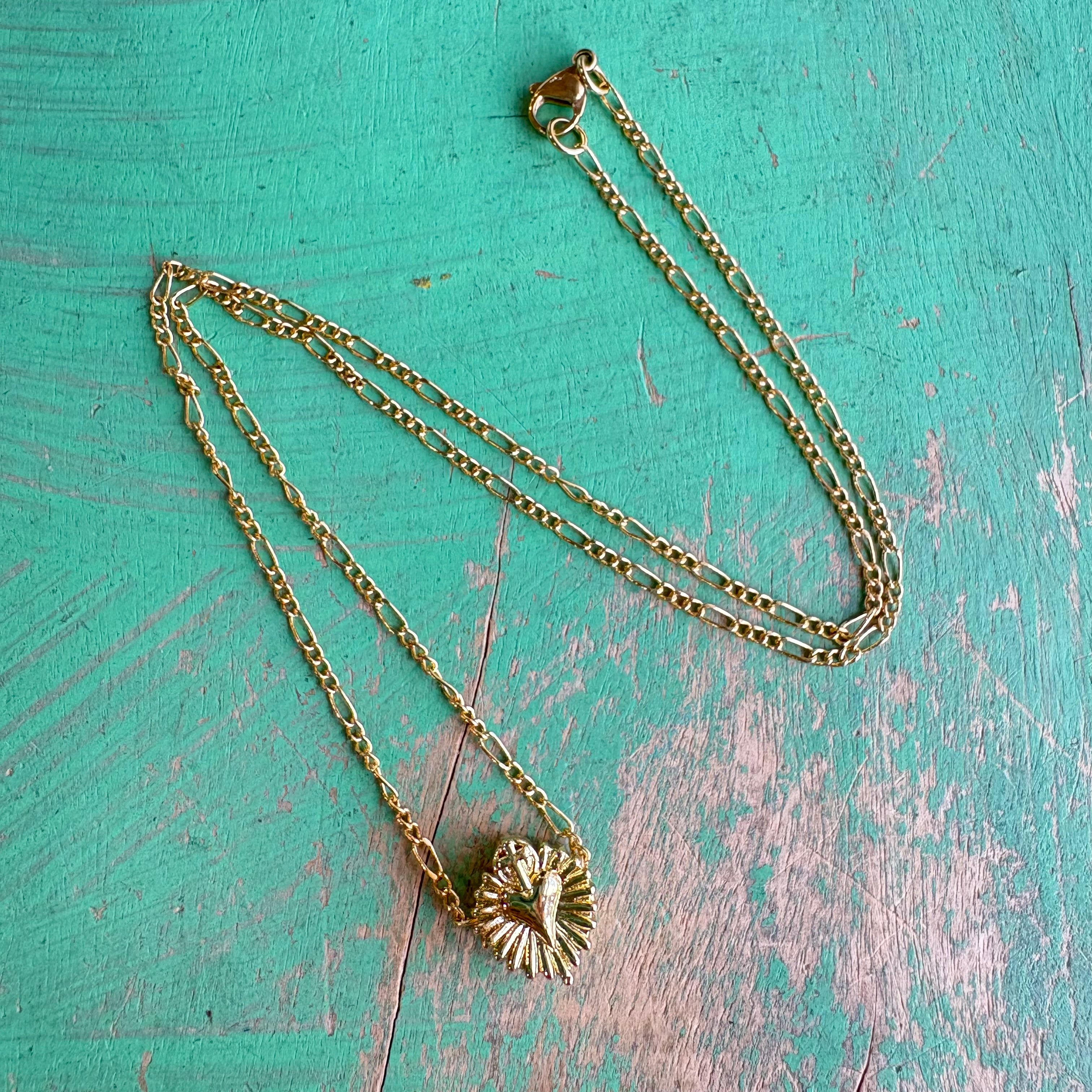 Slider Sacred Heart of Jesus Necklace