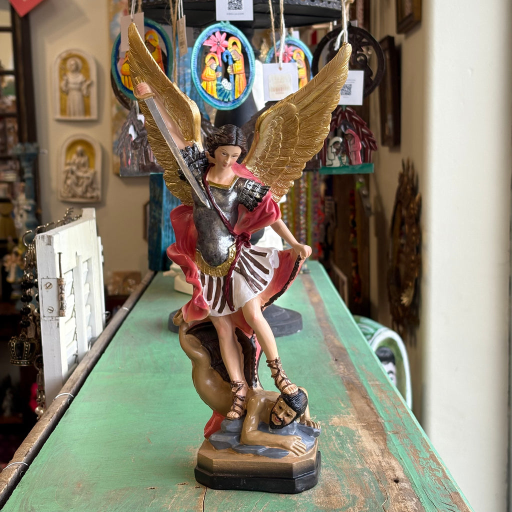 St Michael Colorful Statues