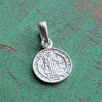 Sterling Silver 1/2" St Benedict Medallion