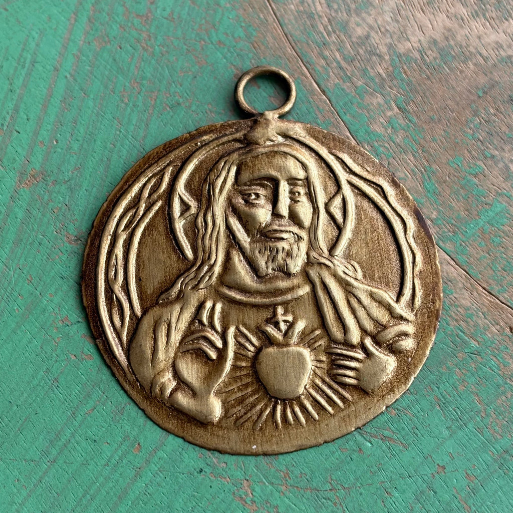 Brass Medallions with Religious Images