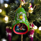 Gourd Christmas Multicolor Tree ornament with Nativity Scene