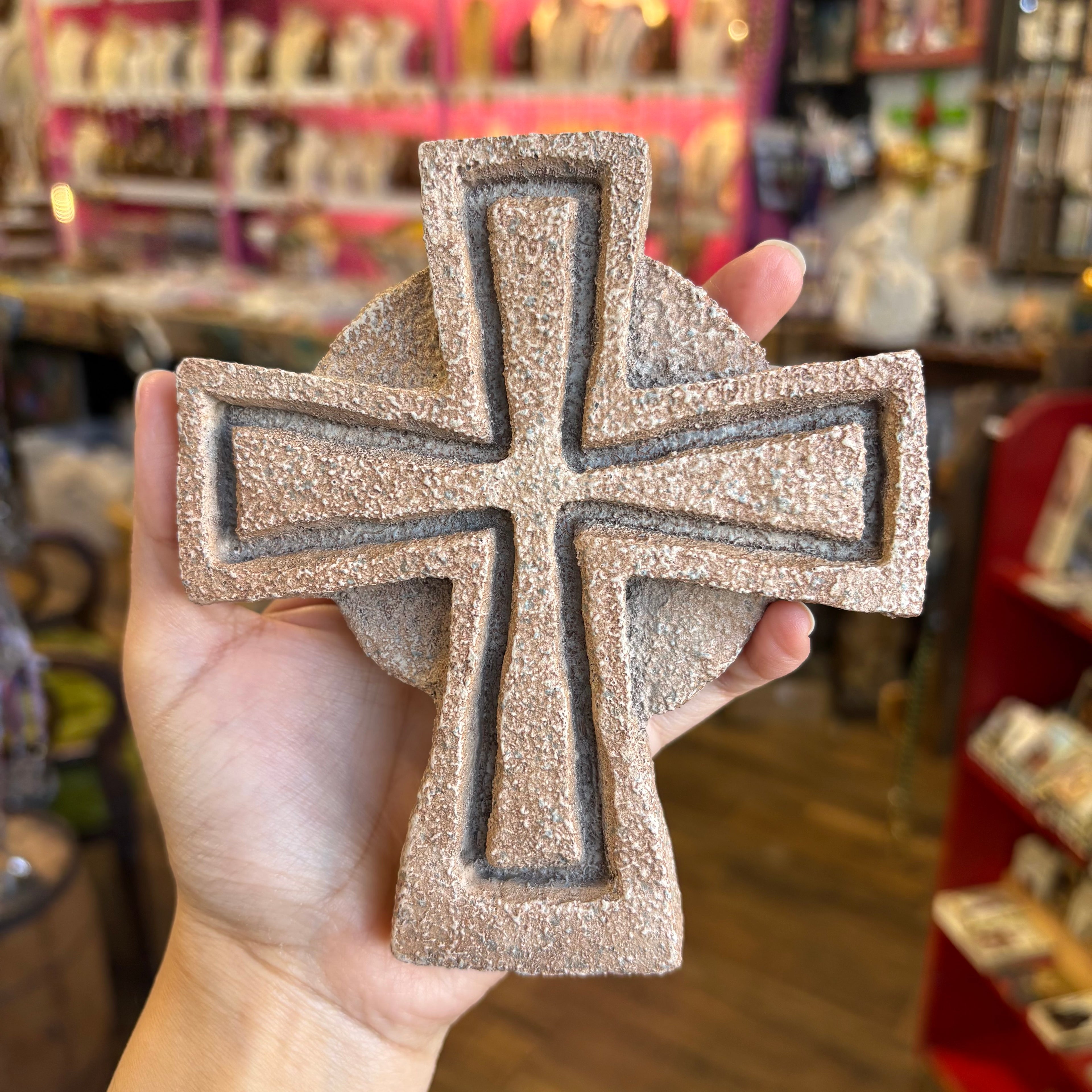 Stone Resin Square Cross