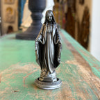 Small Silver 3 1/2" Metal Statues