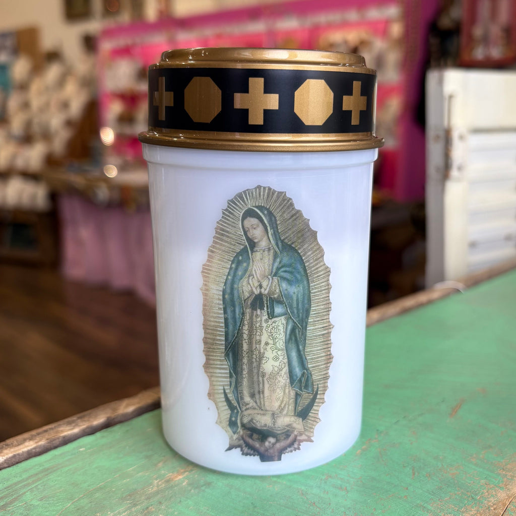 Battery-Operated Religious Prayer Candle – 5”