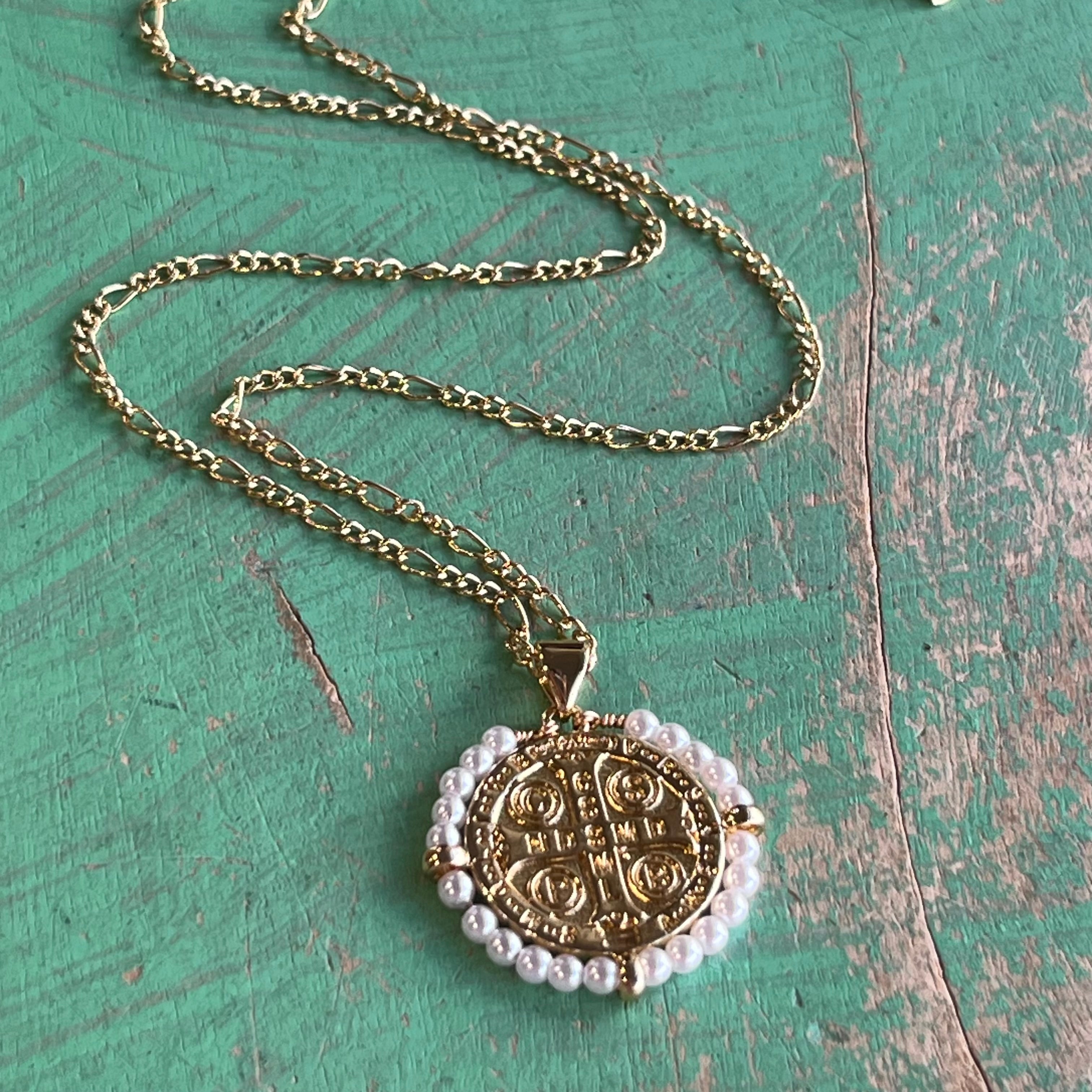 Pearl St Benedict Necklace or Earrings