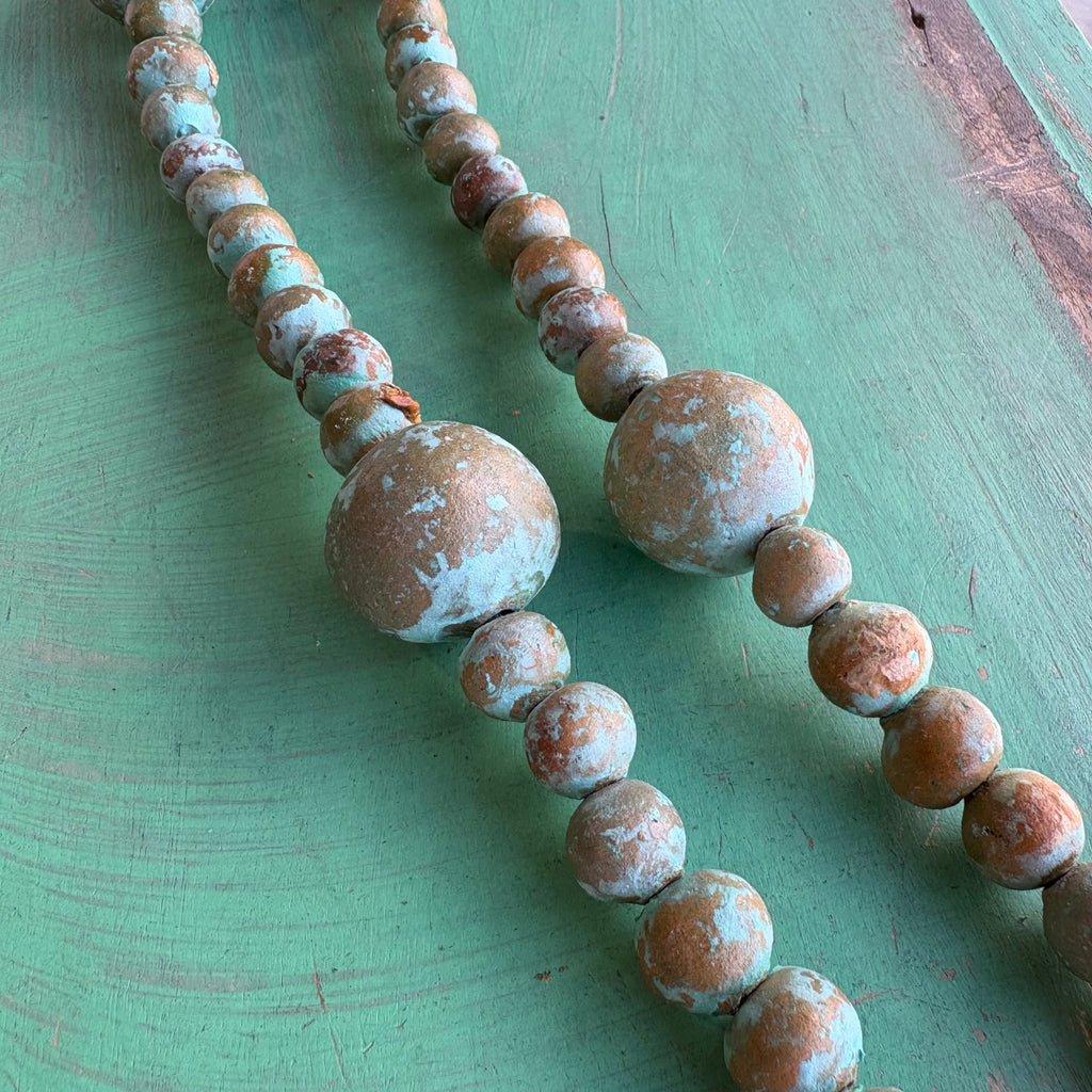 Green Turquoise Big Clay Rosary