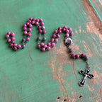 St Anne, Find Me a Man Pink Rosary