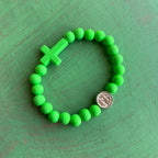 Ave Maria Silicone Rosary Bracelet - Colorful Catholic Decade Bracelet