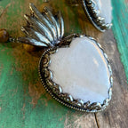 Bold Sacred Heart Necklace, Earrings or Adjustable Ring