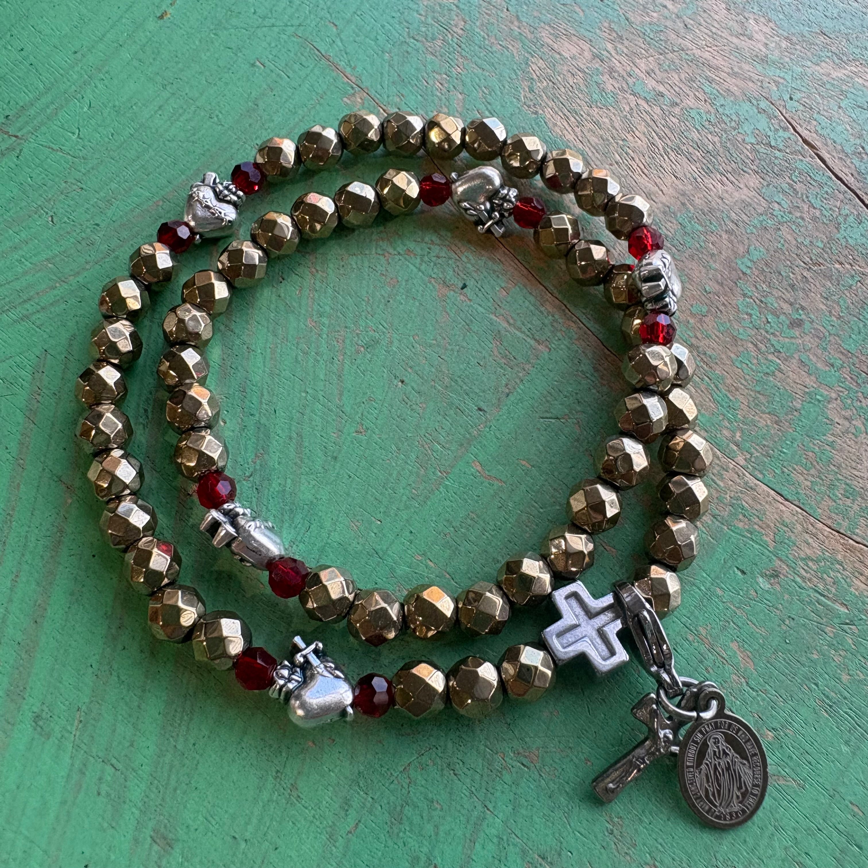 LHJ Signature Rosary Wrap Sacred Heart Bracelet