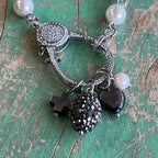 Pave Pearl CZ Clasp Necklace or Earrings