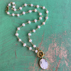Freshwater Pearl Our Lady of Grace Gold Clasp Necklace