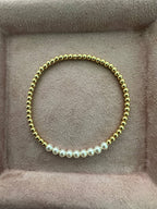 COLETTE | Stretchy Anti-Tarnish Gold Filled & Pearls Bracelet