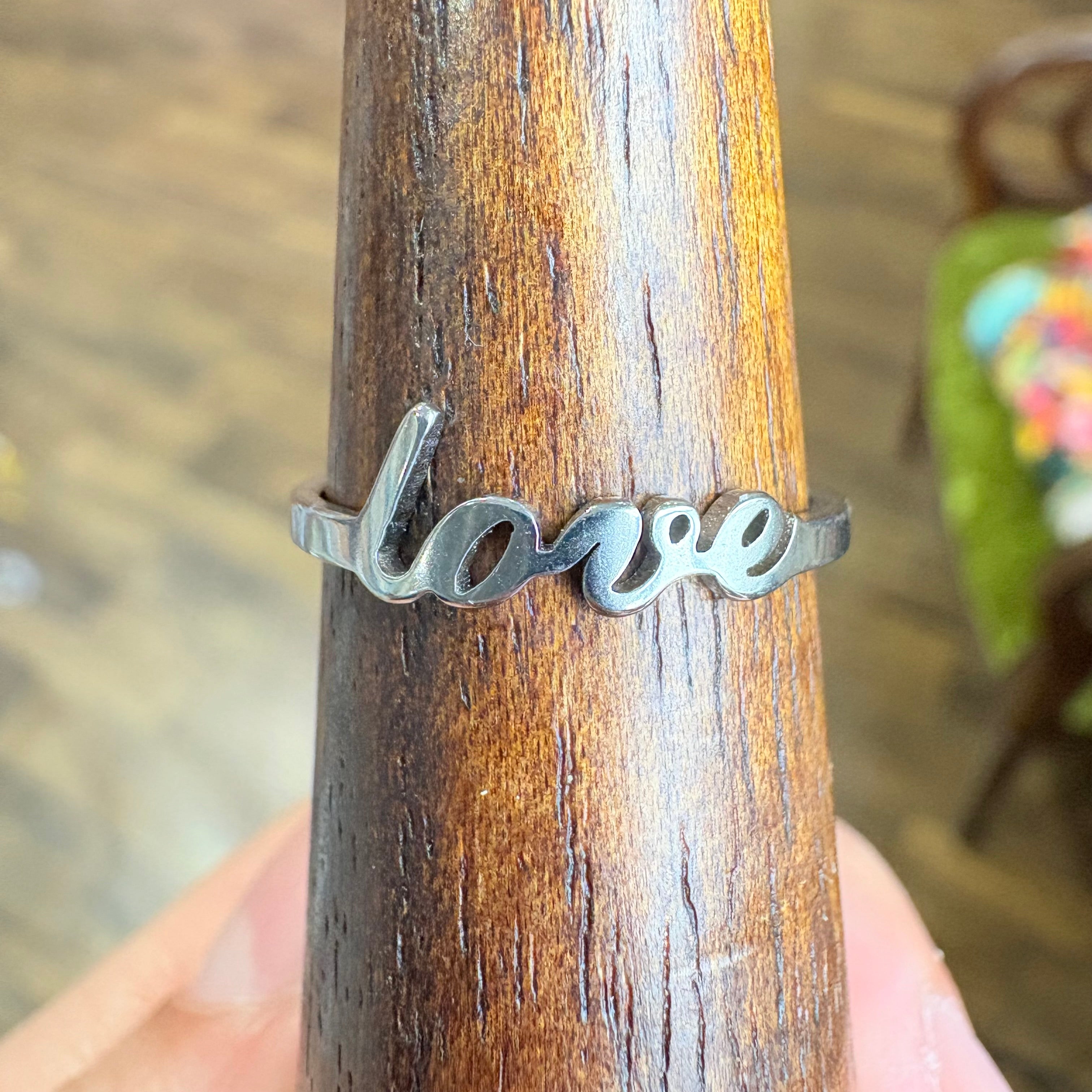 Stainless Steel Adjustable Love Rings