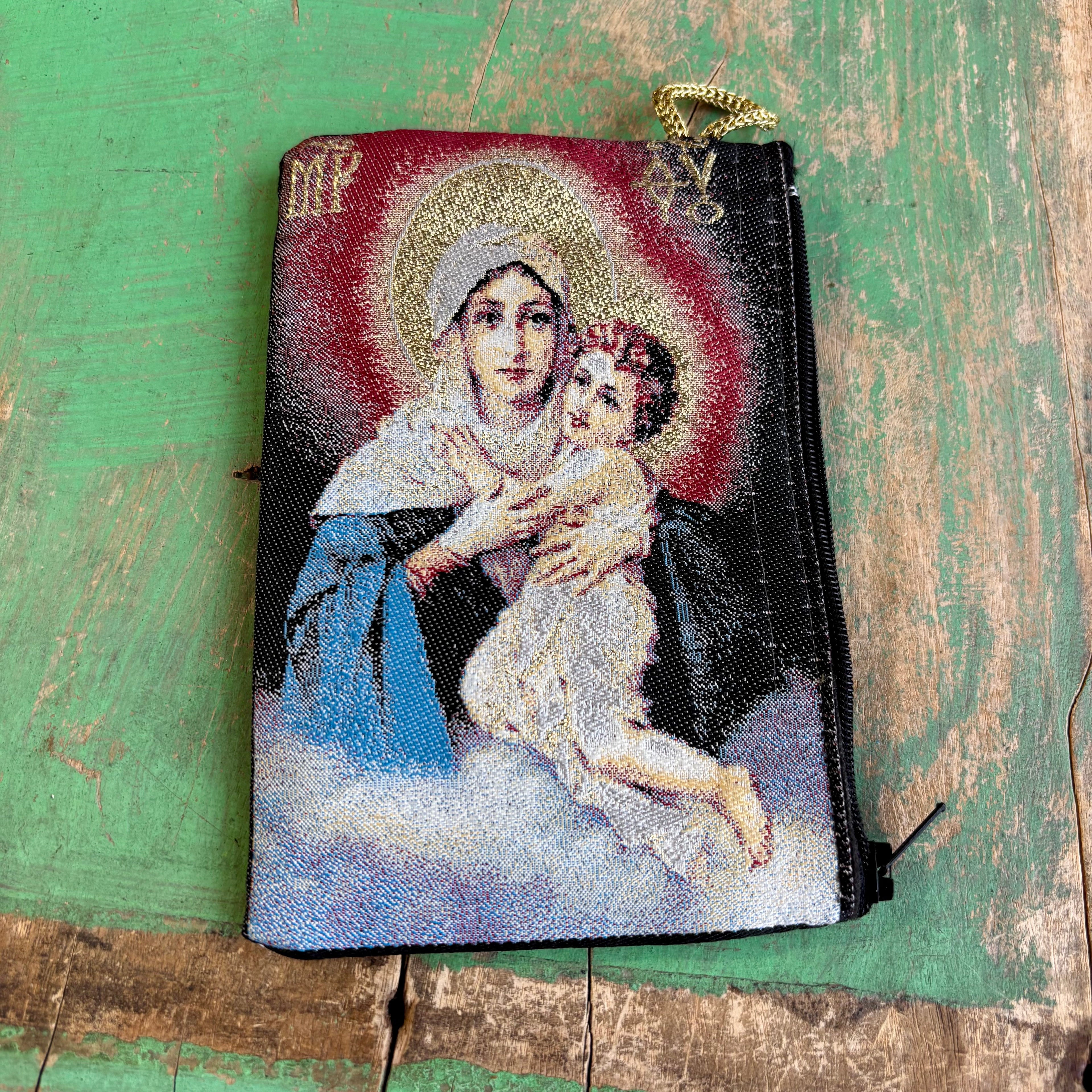 Large Rosary Pouches of Madonna and Child