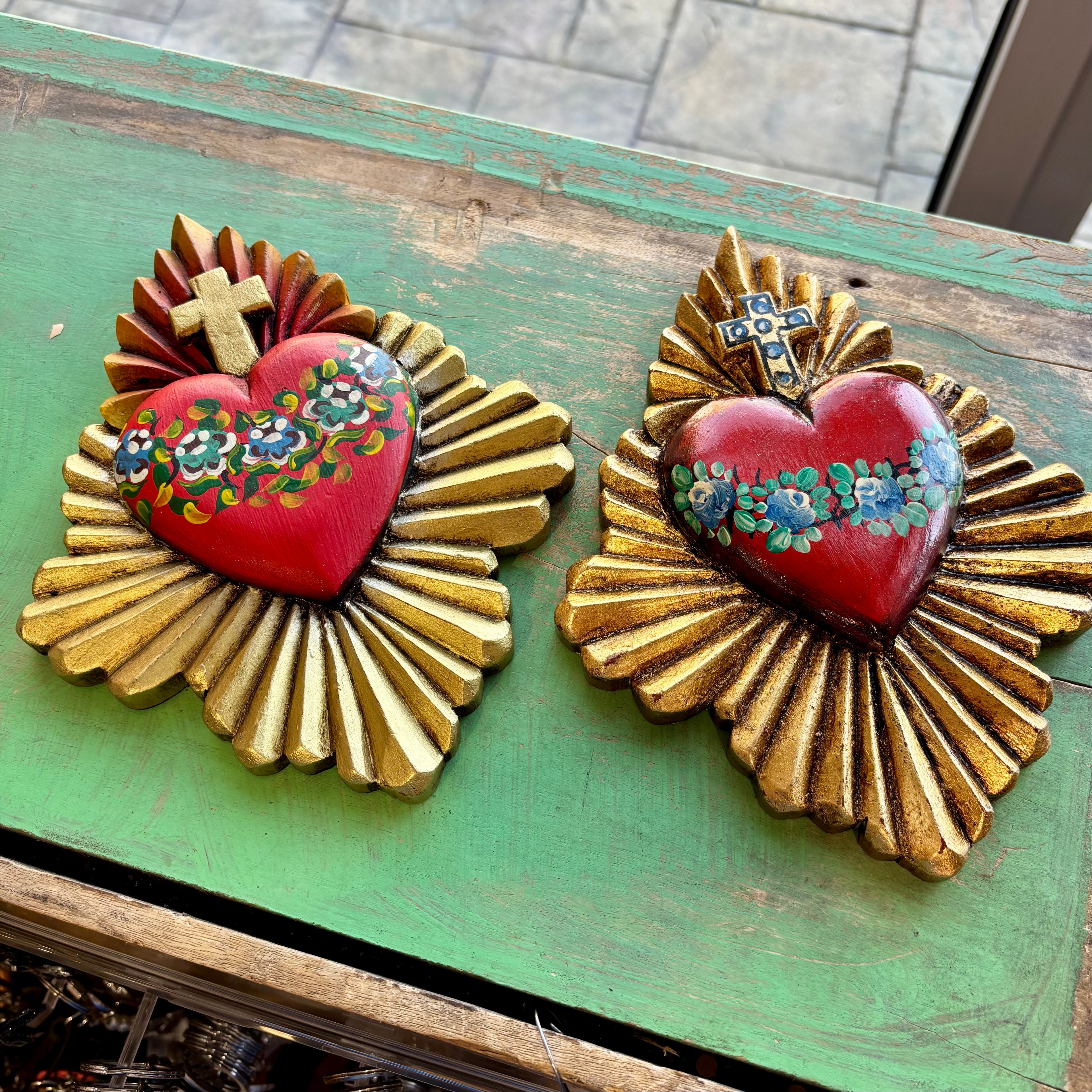 Oleo Sacred Heart With Rays