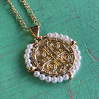 Pearl St Benedict Necklace or Earrings