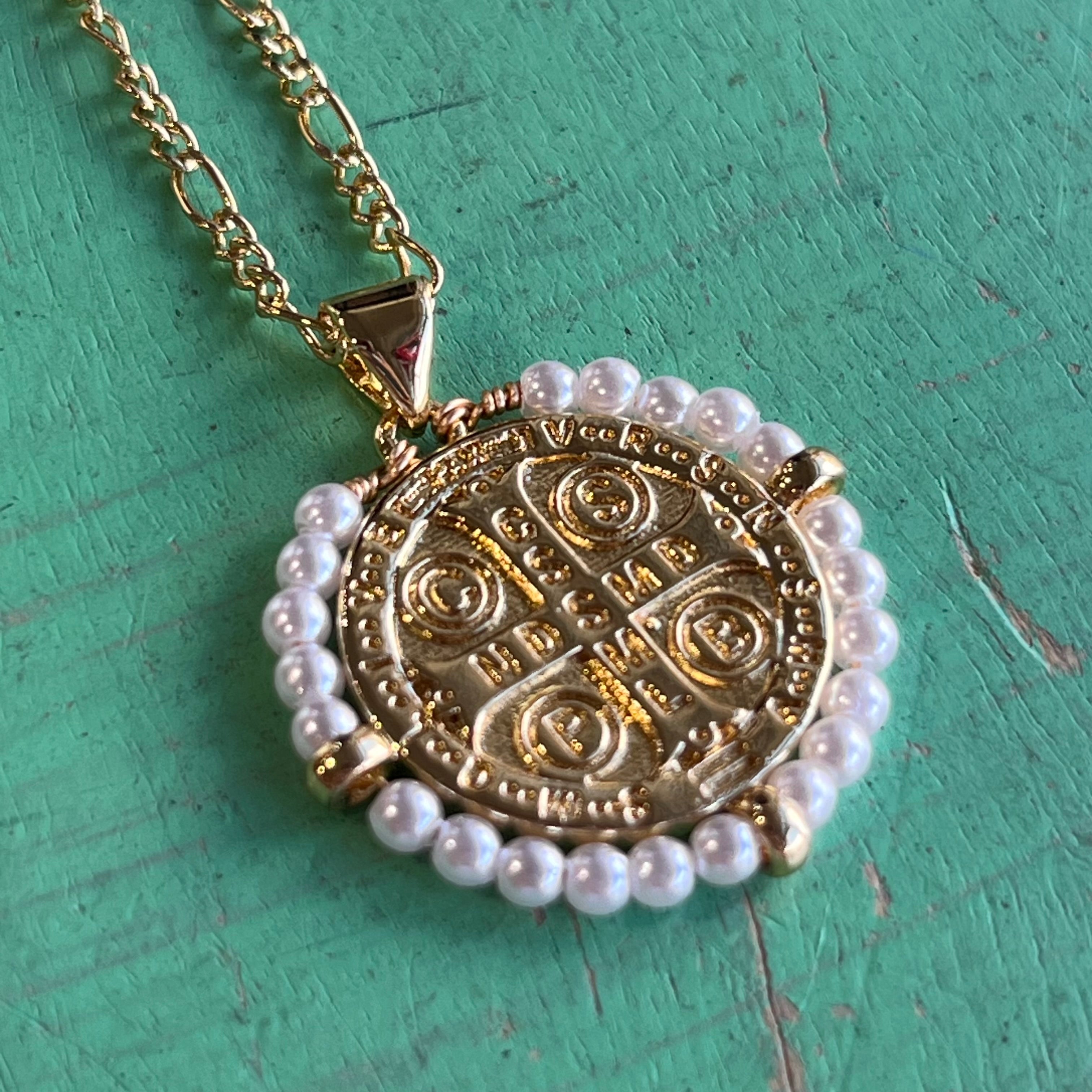 Pearl St Benedict Necklace or Earrings