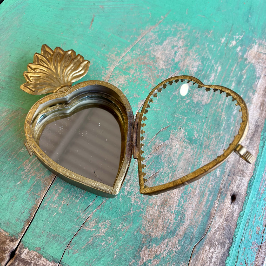 Glass Sacred Heart Boxes