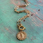 Our Lady of Guadalupe Paperclip Chain Necklace – Gold or Silver