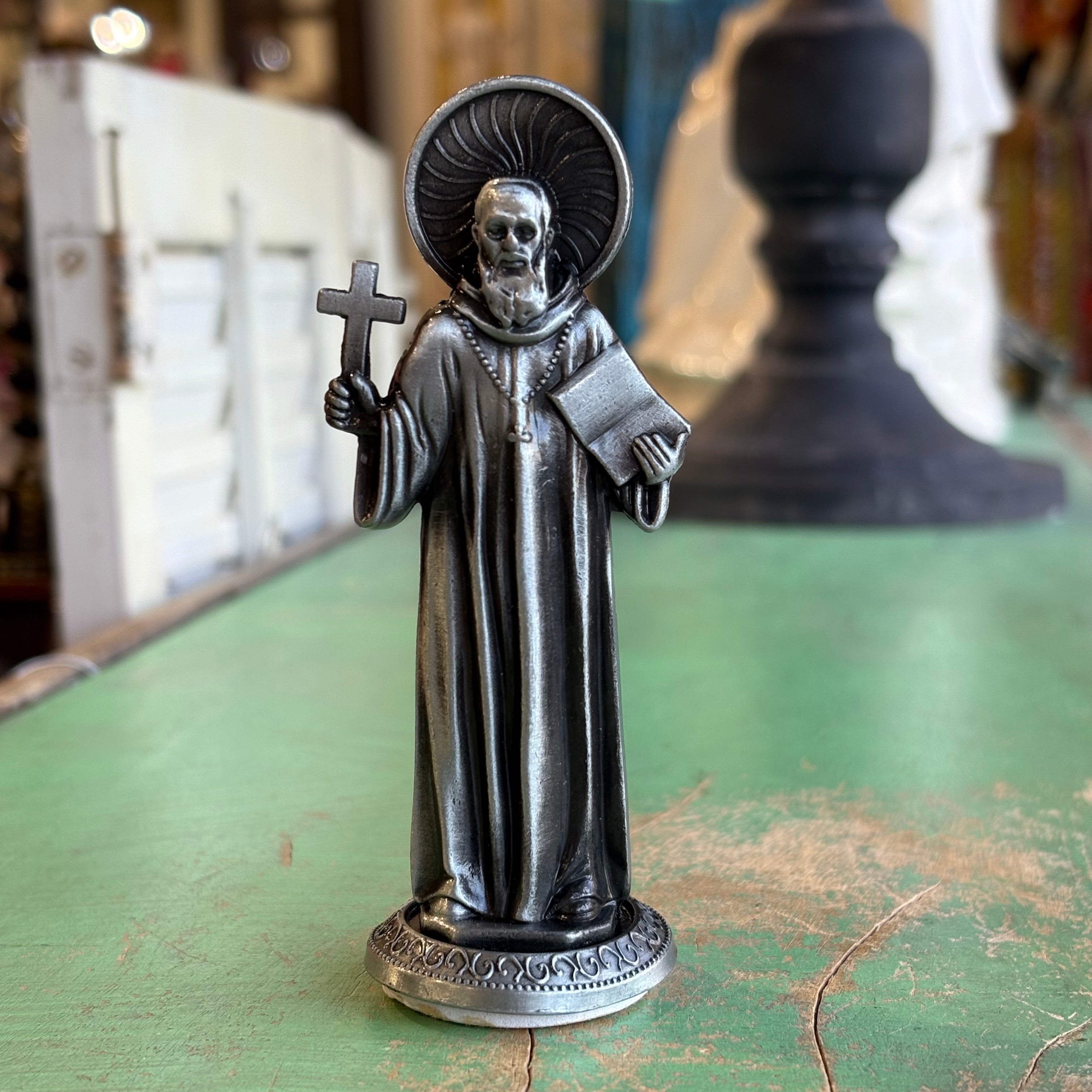 Small Silver 3 1/2" Metal Statues