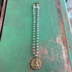 Moonstone Vintage Medal Necklace