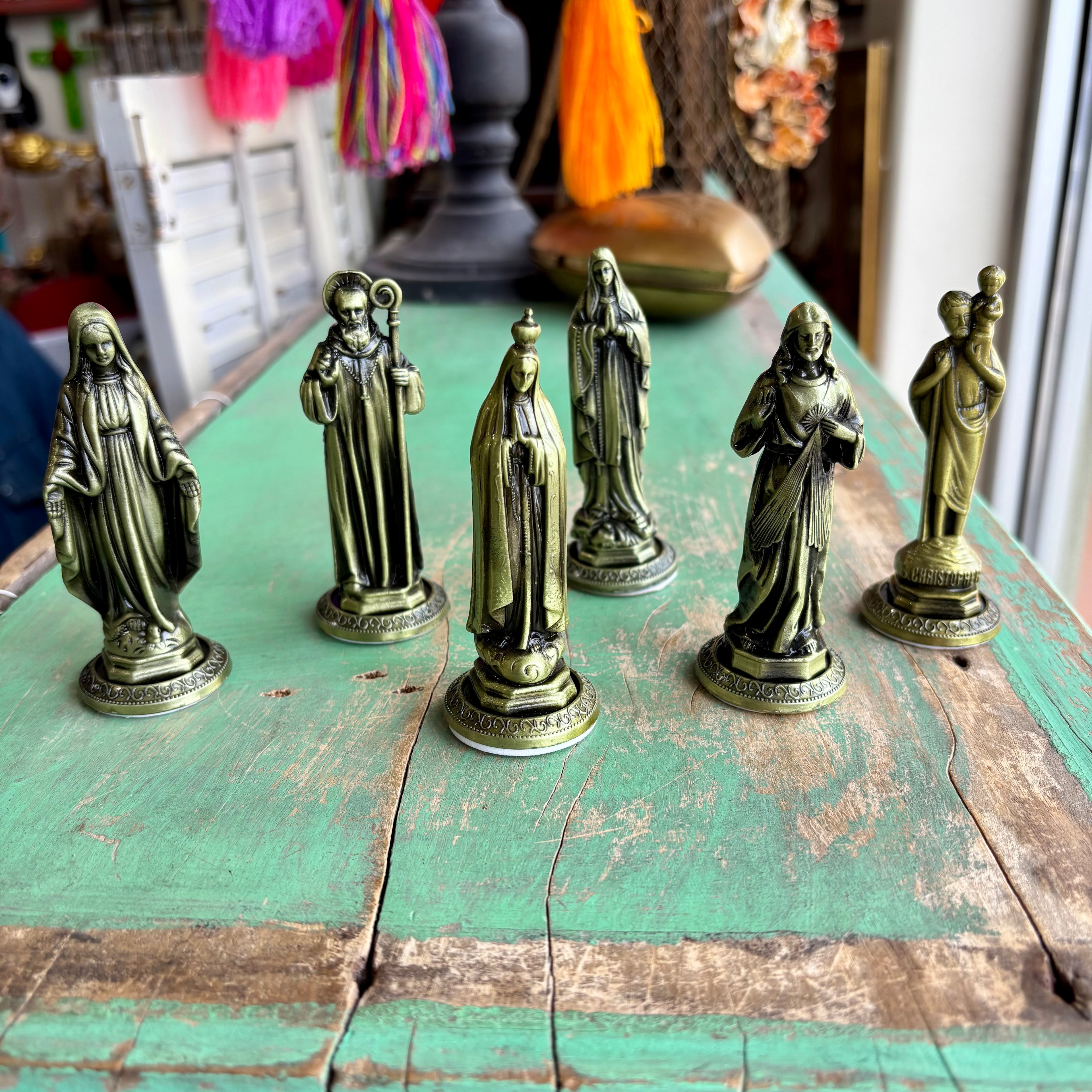 Small 3 1/2" Metal Statues