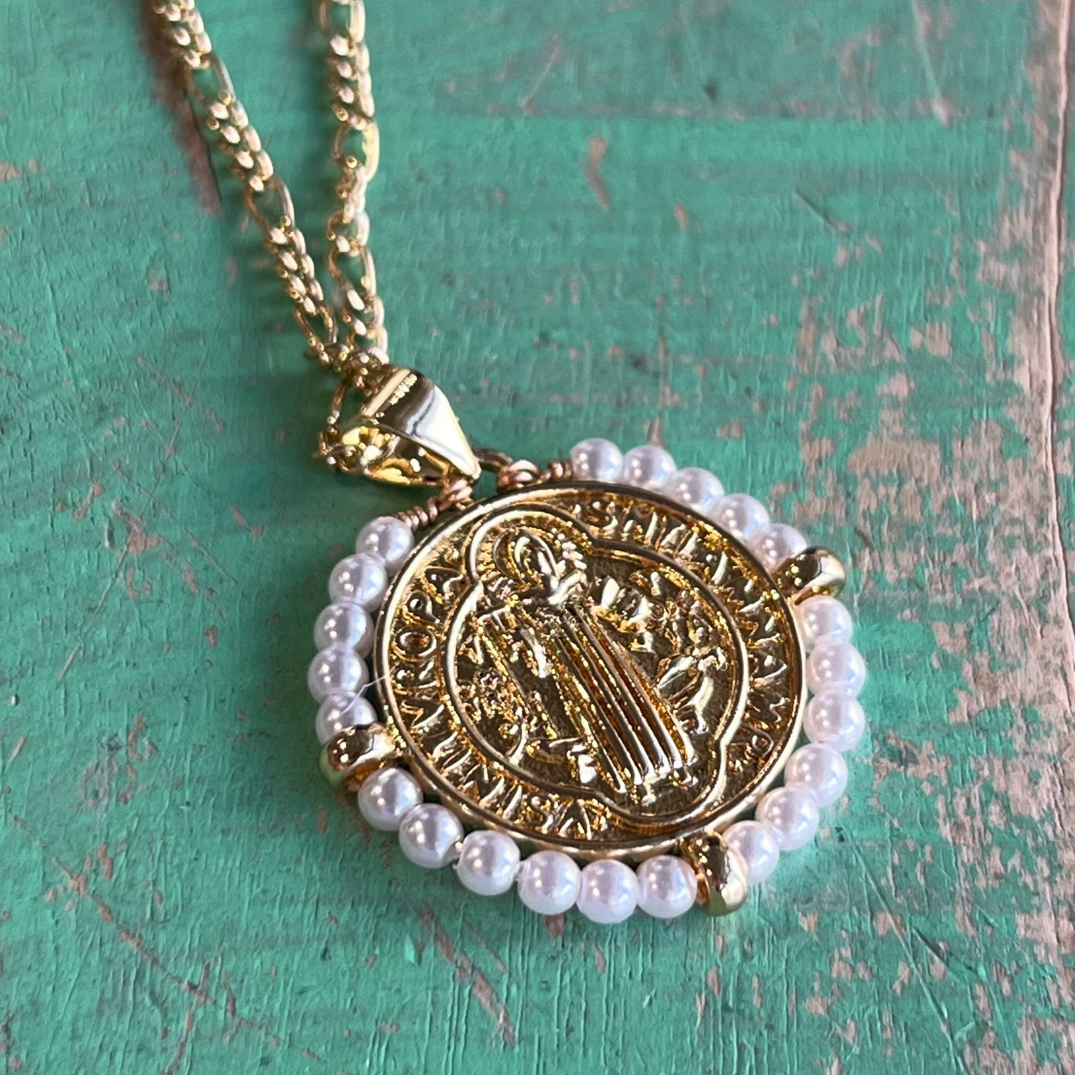 Pearl St Benedict Necklace or Earrings