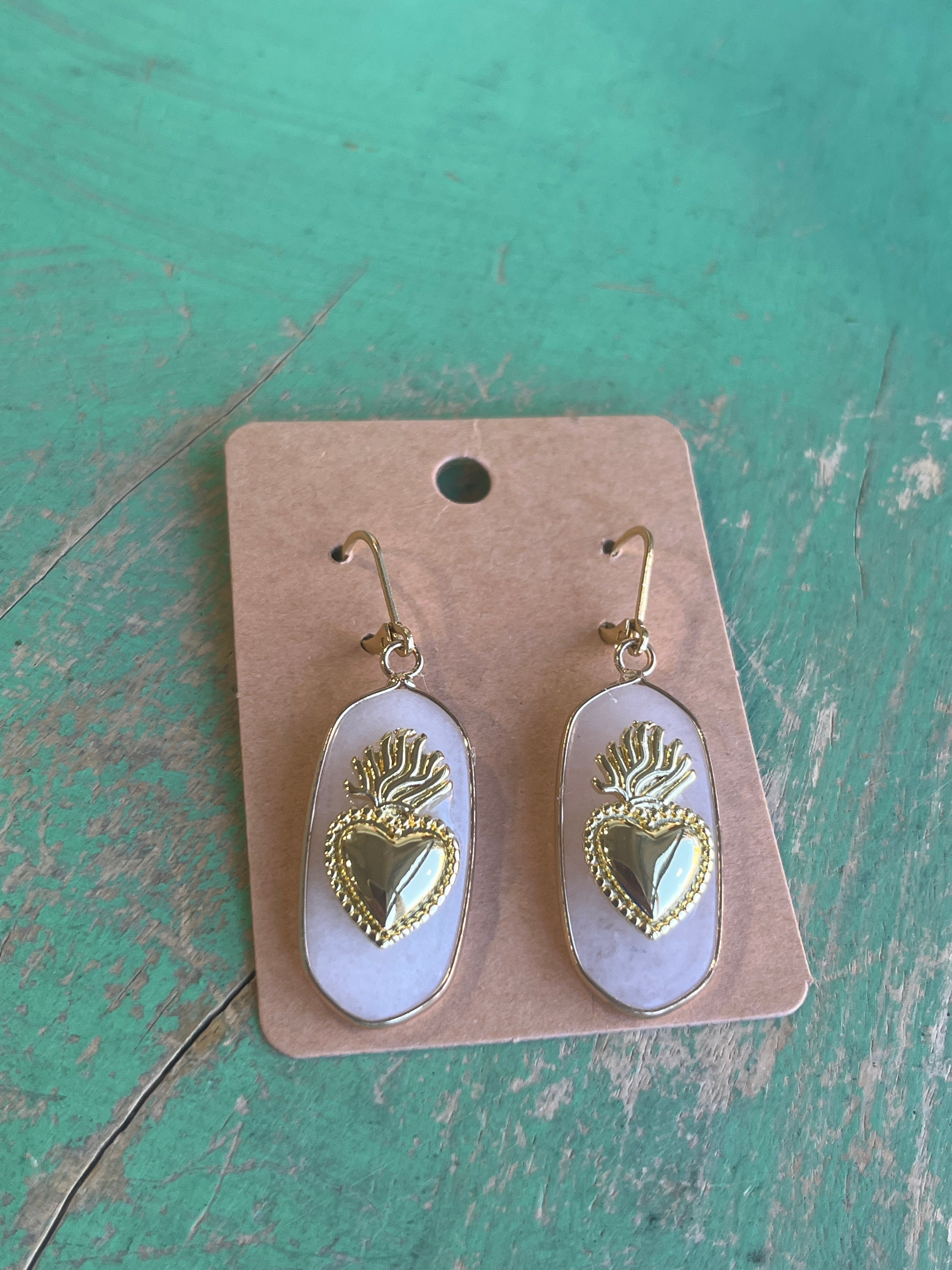 Hannah Sacred Heart Earrings