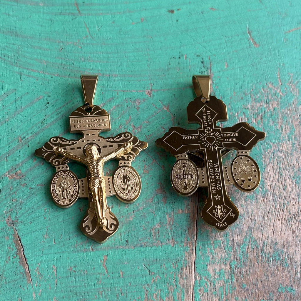 Stainless Steel Pardon Crucifix