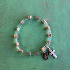 Silver Plated Saint Charm Bracelet