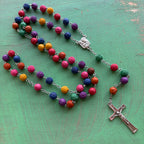 Multicolor Rose Bead Rosary