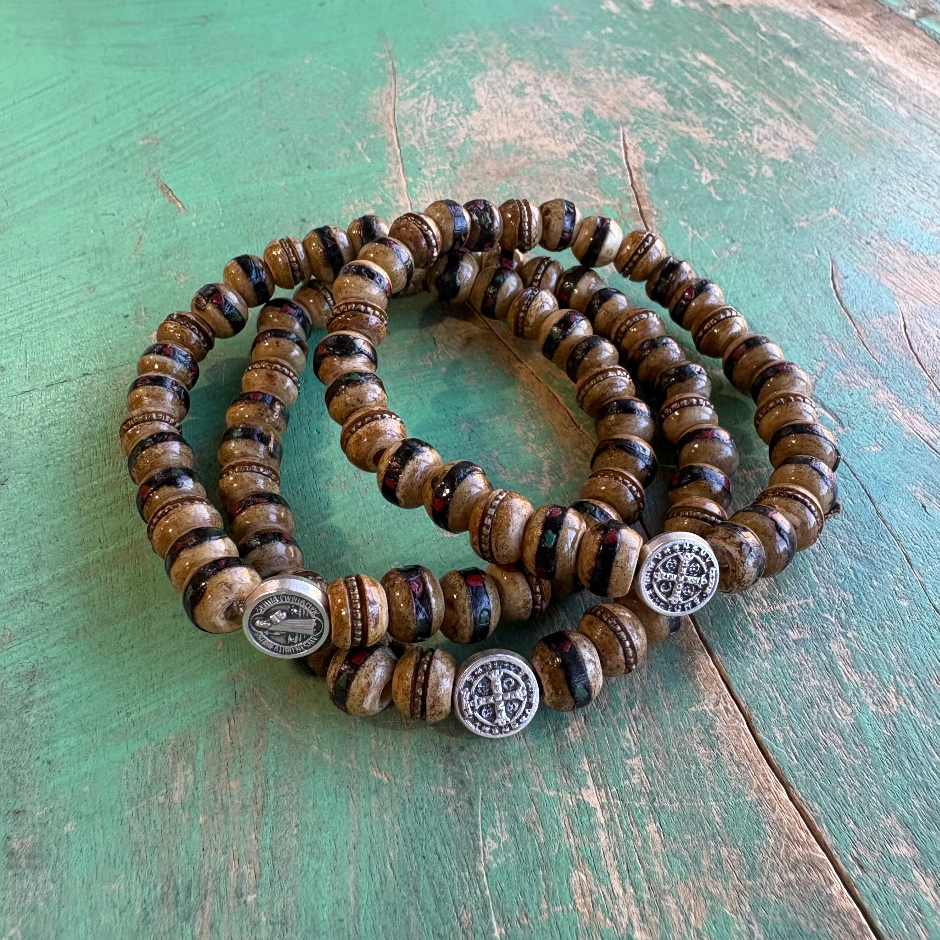 Men Of Faith Brown Prayer Bracelet