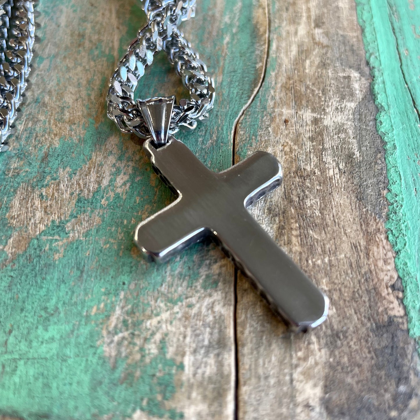 Stainless Steel Brave Cross Chain Necklace