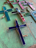 Stained Glass Cross Ornaments