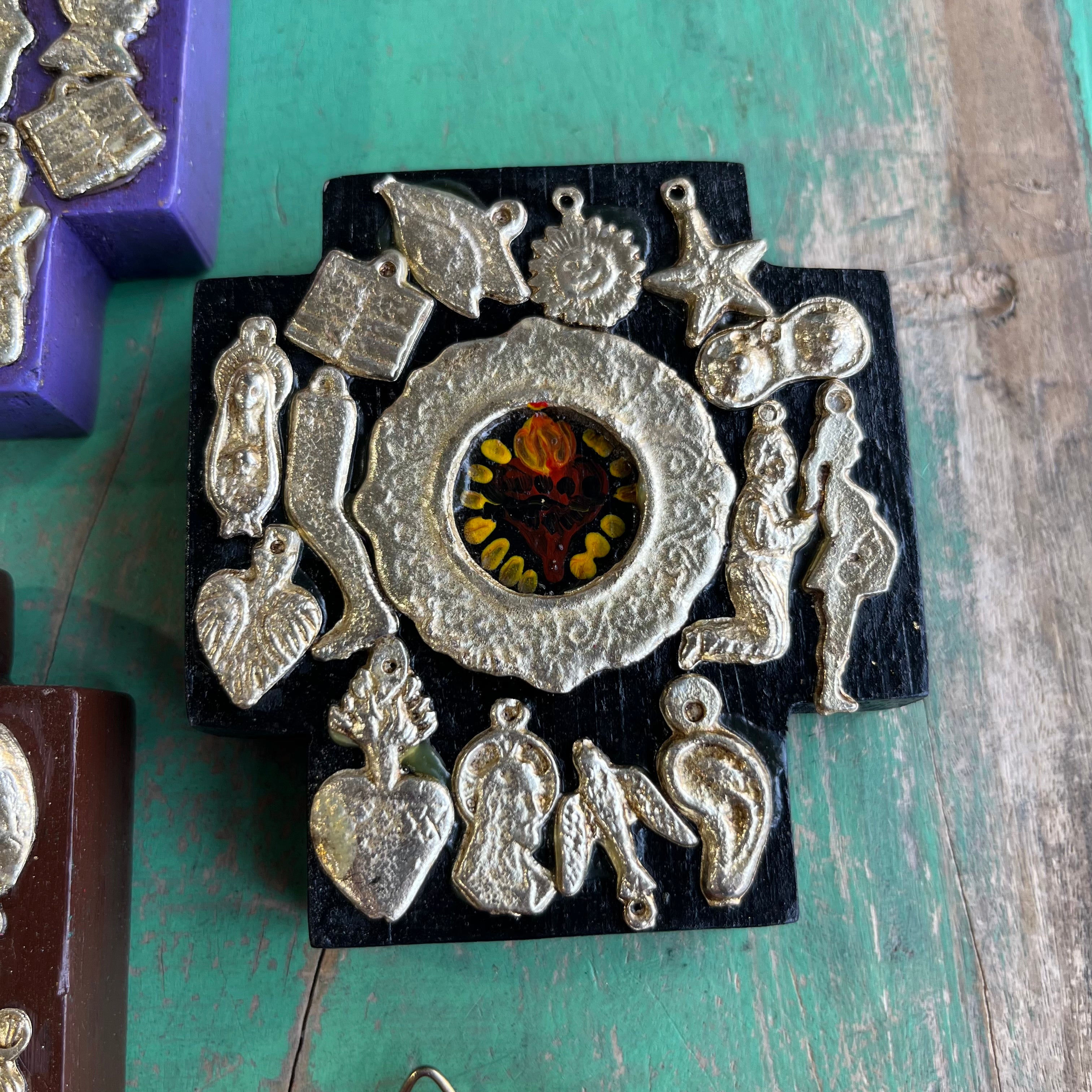 Small Milagros Square Cross