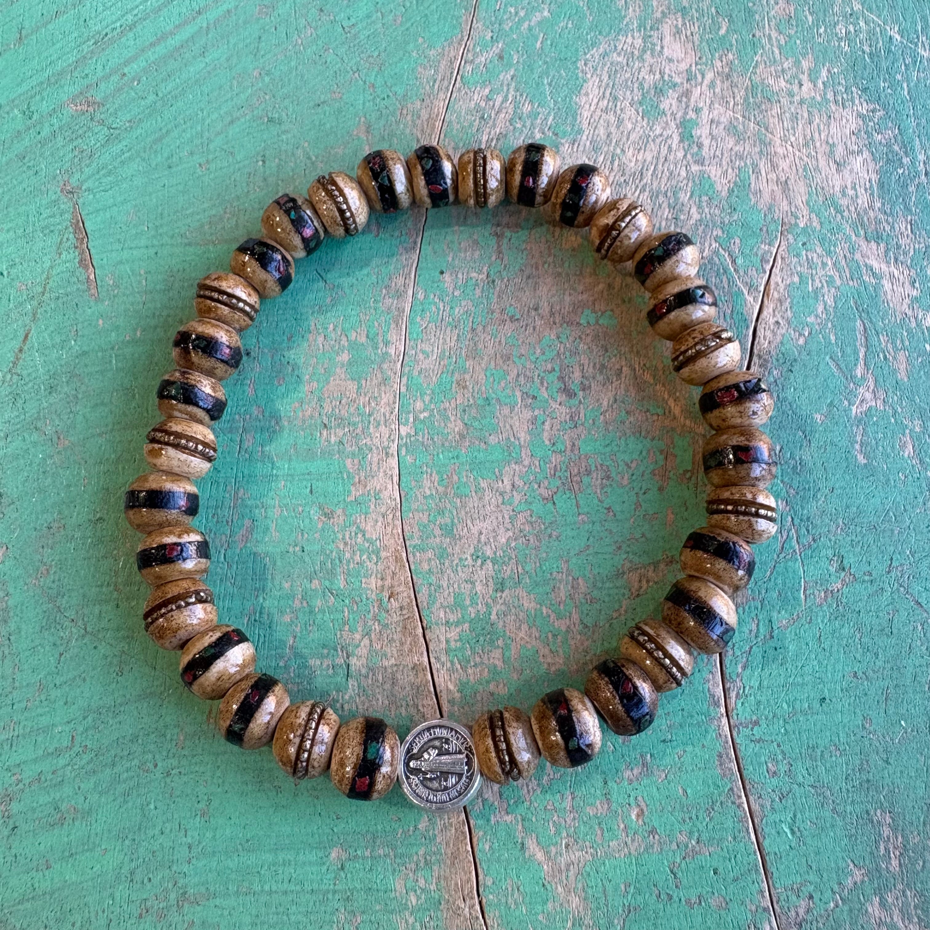 Men Of Faith Brown Prayer Bracelet