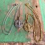 Jeweled OLG Pendant Necklace and Earrings