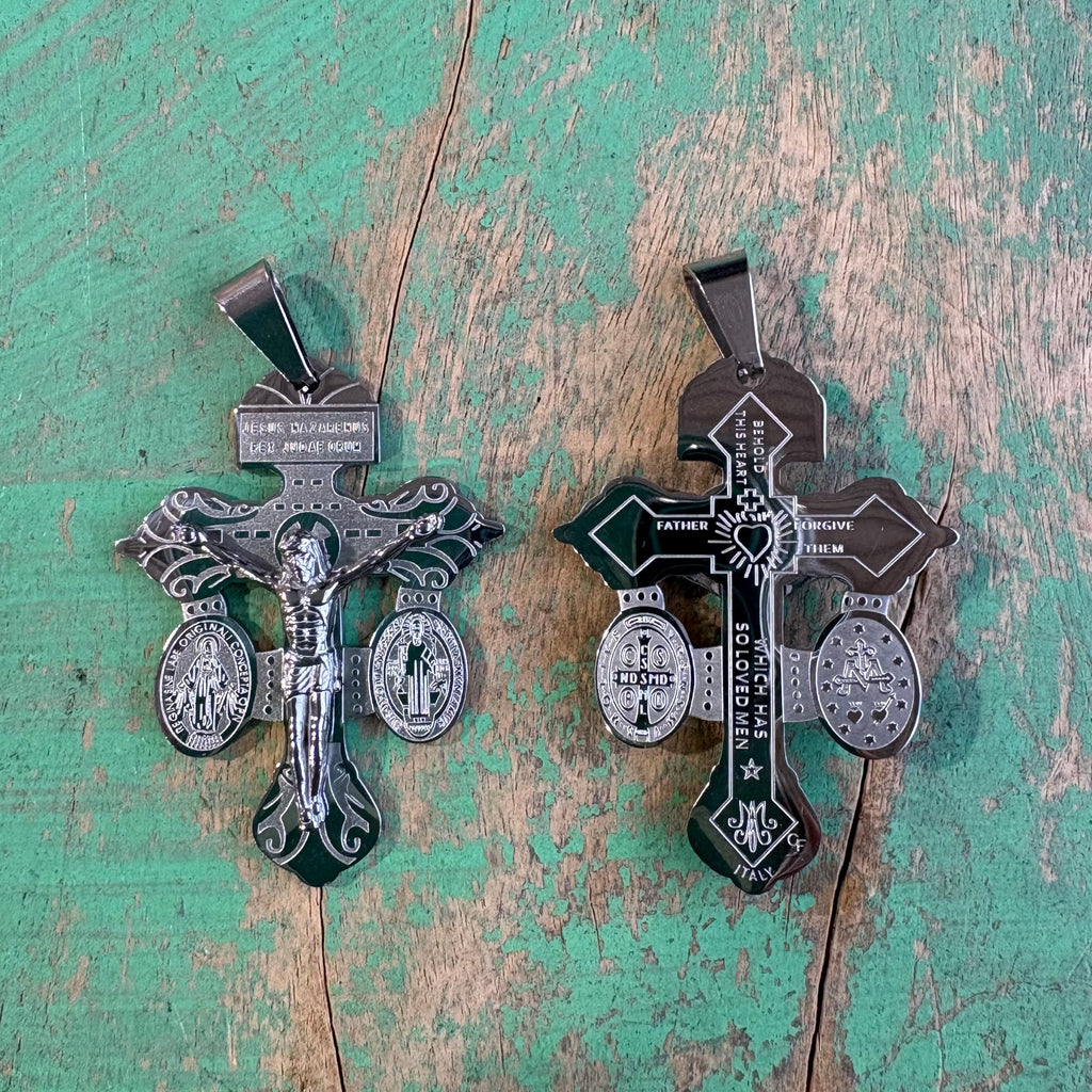 Stainless Steel Pardon Crucifix