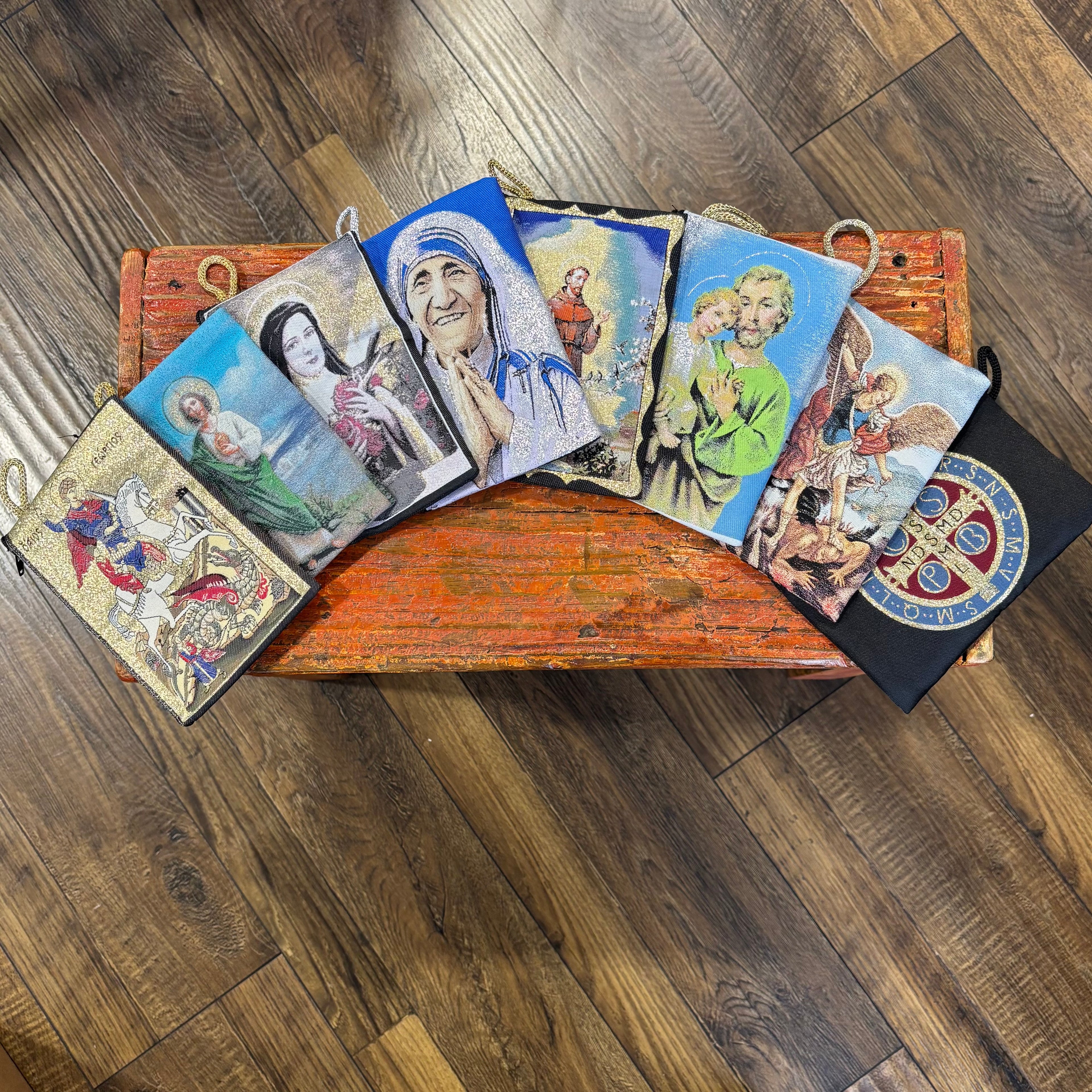 Large Rosary Pouches of Saints