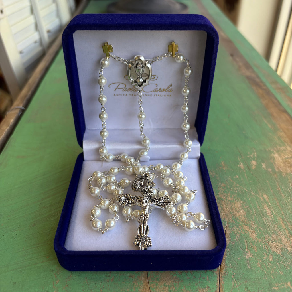 White Heritage Holy Communion Rosary