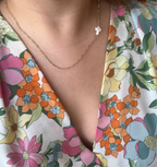 Sweet Simplicity Side Shell Cross Necklace